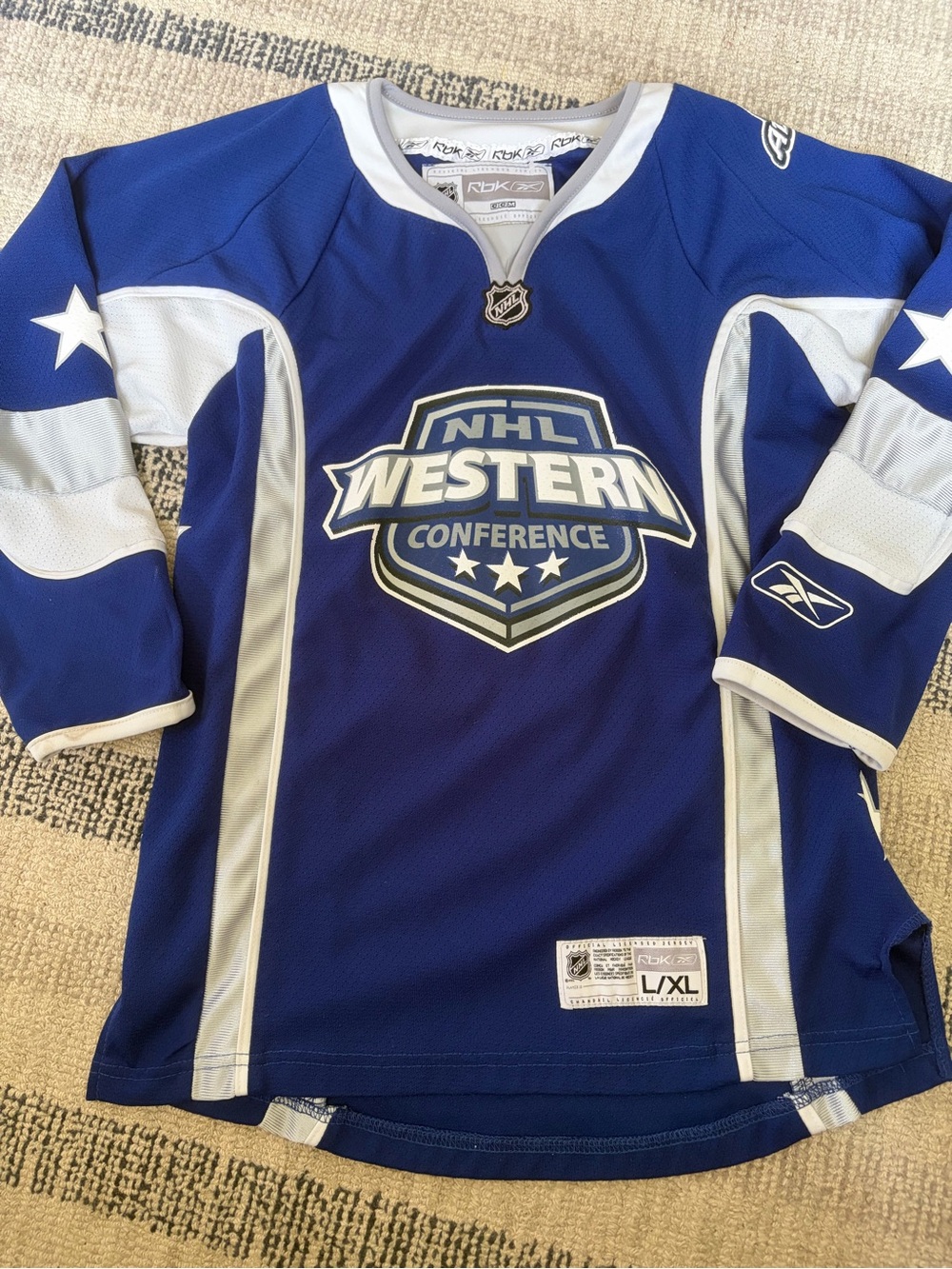 Reebok Royal Blue and White NHL Western Conference Jersey